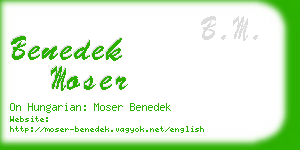 benedek moser business card